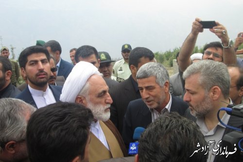 بازدید دادستان کل کشور از روستای نرگس چال  و مناطق سیل زده شهرستان آزادشهر