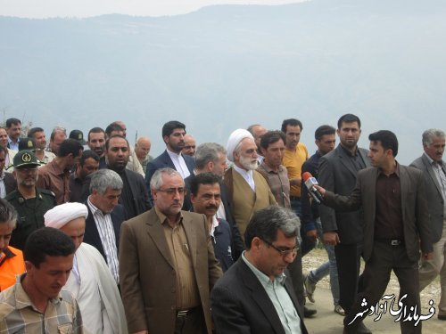 بازدید دادستان کل کشور از روستای نرگس چال  و مناطق سیل زده شهرستان آزادشهر