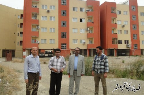 بازدید بخشدار مرکزی  شهرستان آزادشهر از پروژه مسکن مهر