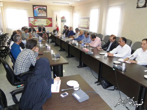تشکیل جلسه ستاد اشتغال و سرمایه گزاری شهرستان آزادشهر