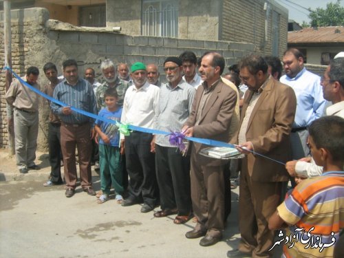 افتتاح پروژهای عمرانی روستای خاندوز سادات