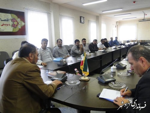 تشکیل جلسه ماهانه بخشدار مرکزی آزادشهر با دهیاران
