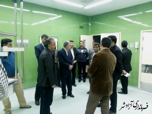 بازدید مدیرکل دفتر فنی استانداری از روند تکمیل پروژه بیمارستان 32 تختخوابی آزادشهر