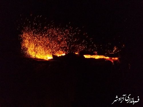آتش سوزی جنگلهای بخش چشمه ساران آزادشهر