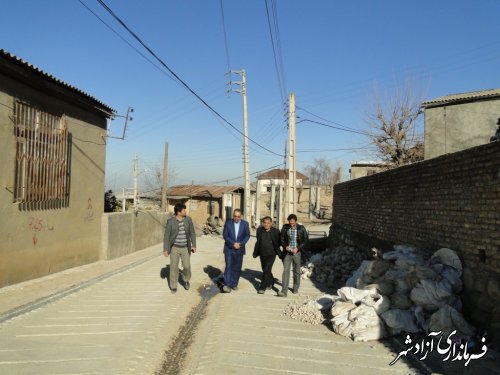 بازدید بخشدار مرکزی آزادشهر از فعالیتهای عمرانی روستای مرزبن