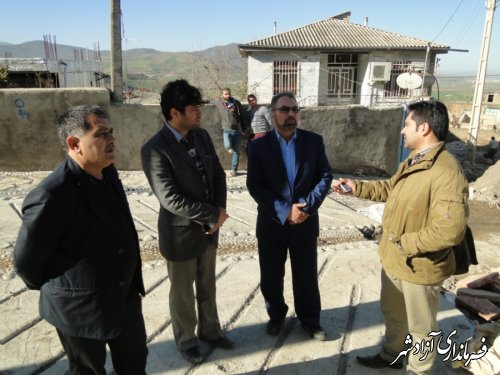 بازدید بخشدار مرکزی آزادشهر از فعالیتهای عمرانی روستای مرزبن