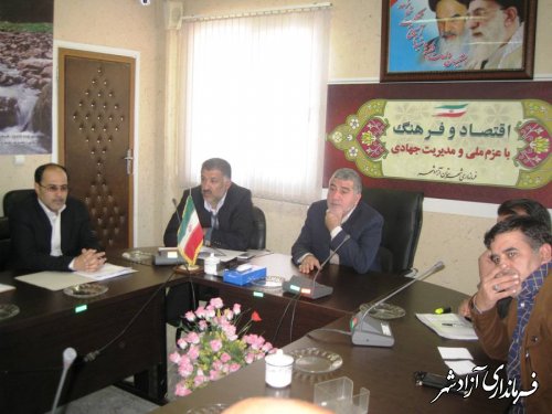  تشکیل جلسه در خصوص روند پروژهای عمرانی شهرستان آزادشهر 