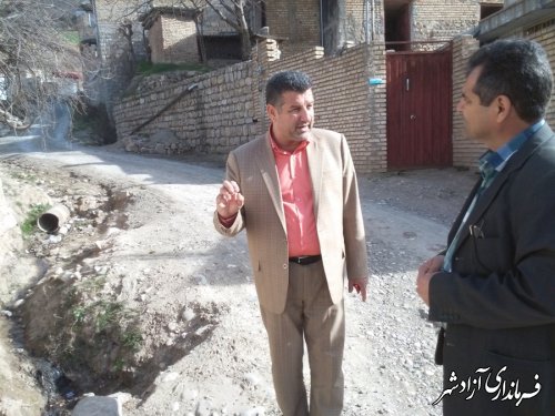 بازدید بخشدار محترم چشمه ساران از حوضه آبریز بحران زای روستای سوسرا