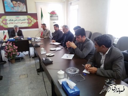 تشکیل جلسه ستاد هماهنگی سفرهای نوروزی در شهرستان آزادشهر 