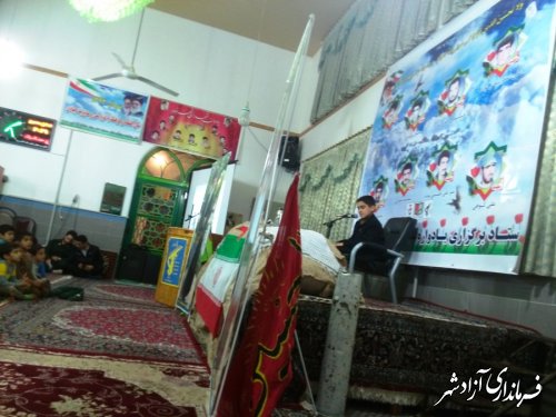 برگزاری یادواره شهدای شهر نوده خاندوز در مسجد امام جعفر صادق(ع)