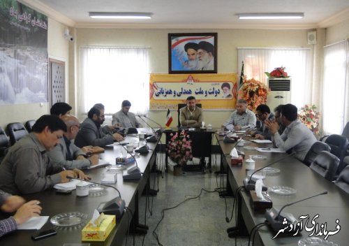 تشکیل جلسه ستاد مبارزه با قاچاق کالا و ارز شهرستان آزادشهر