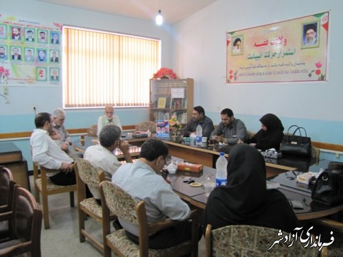 جلسه مدیر آموزش و پرورش آزادشهر با شهردار و شورای شهر نوده خاندوز