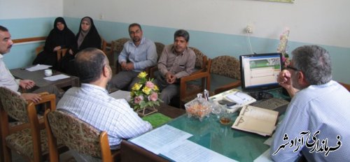 سومین جلسه کمیته توجیه و تبلیغ پروژه مهر94 آموزش و پرورش شهرستان آزادشهر