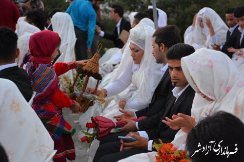 مراسم جشن ازدواج 40 زوج  جوان آزادشهری در پارک فرهنگی و تفریحی شبنم شهر نوده(تصاویر)