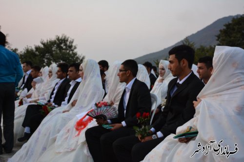 مراسم جشن ازدواج 40 زوج  جوان آزادشهری در پارک فرهنگی و تفریحی شبنم شهر نوده(تصاویر)