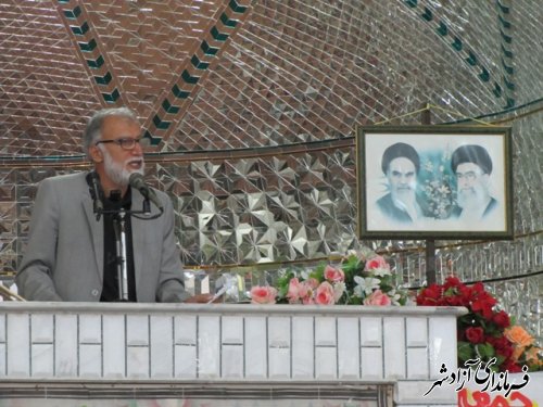 سخنرانی مدیرآموزش و پرورش آزادشهر در جمع نمازگزاران جمعه این شهرستان