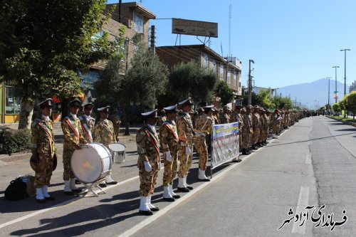 رزه نیروهای مسلح دراولین روز از هفته دفاع مقدس در شهرستان ازادشهر انجام گردید