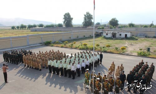 صبحگاه مشترک بمناسبت نیروی هفته نیروی انتظامی در شهرستان آزادشهر برگزار گردید