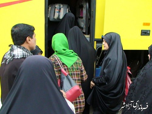 اعزام دانش آموزان دختر  بسیحی شهرستان آزادشهر به اردوی راهیان نور
