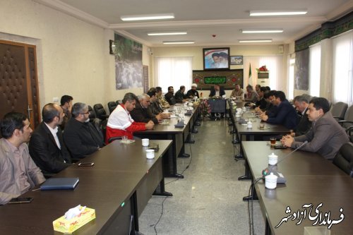 جلسه مدیریت بحران شهرستان آزادشهر برگزار گردید