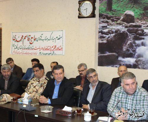 جلسه شورای اداری شهرستان آزادشهر برگزار گردید