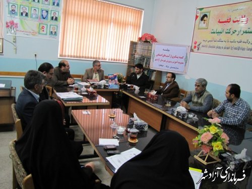 جلسه کمیته پیشگیری از آسیبهای اجتماعی آموزش و پرورش شهرستان آزادشهر