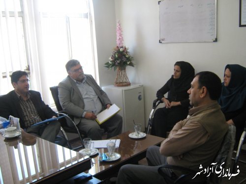 برگزاری جلسه فرش در اداره صنعت، معدن وتجارت شهرستان آزادشهر