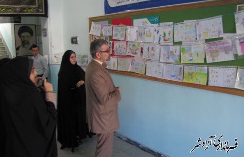 نمایشگاه  نقاشی دانش آموزان مدارس ابتدایی شهرستان آزادشهر 