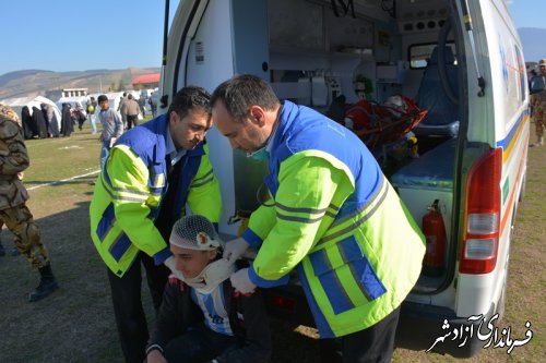 سنجش توان امدادی ادارات و سازمانها در مانور زلزله آزادشهر