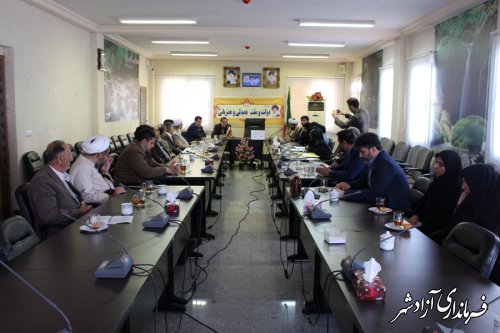 اولین جلسه شورای مشارکتهای مردمی و مجمع خیرین شورای هماهنگی مبارزه با مواد مخدر شهرستان آزادشهر 