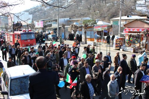 همزمان با سراسر کشور ؛ راهپیمایی 22 بهمن در شهرستان آزادشهر برگزار گردید