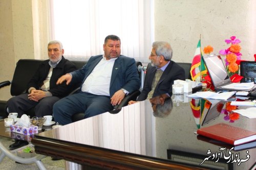 رئیس هیأت نظارت بر انتخابات رامیان با  فرماندار شهرستان آزادشهر دیدار کرد