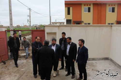 بازدید فرماندار شهرستان آزادشهر از پروژه 138 واحدی مسکن مهر نگین شهر