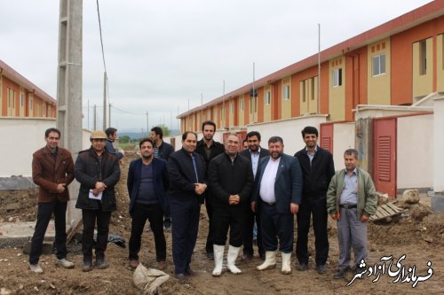 بازدید فرماندار شهرستان آزادشهر از پروژه 138 واحدی مسکن مهر نگین شهر