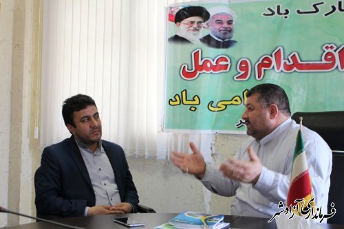 ملاقات شفائی فرماندار شهرستان آزادشهر با یازرلو مدیرکل روابط عمومی استانداری گلستان