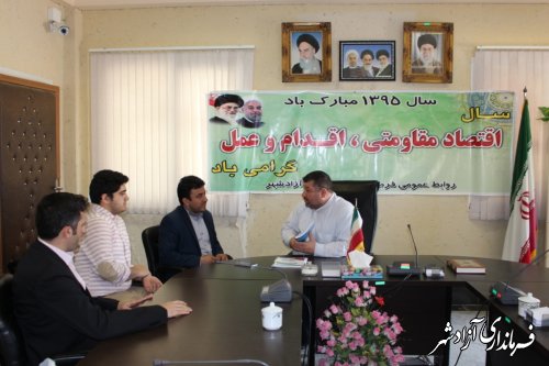 ملاقات شفائی فرماندار شهرستان آزادشهر با یازرلو مدیرکل روابط عمومی استانداری گلستان