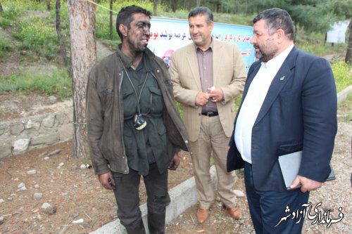بازدید فرماندار شهرستان آزادشهر از  معدن زغال سنگ زمستان یورت مناسبت هفته گارکر