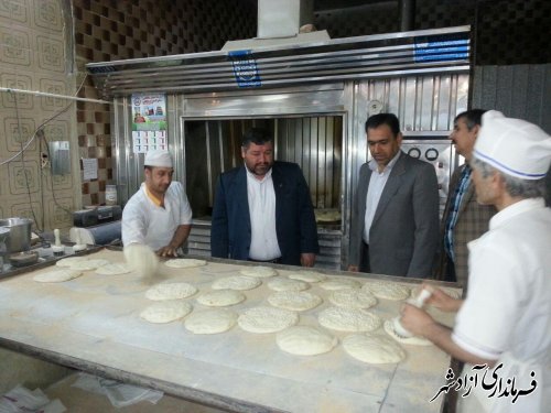 بازدید سرزده شفائی فرماندار شهرستان آزادشهر از نانوایی های سطح شهر