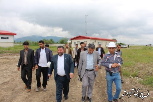 بازدید فرماندار و مدیرکل دفتر فنی استان گلستان از تصفیه خانه شهرستان آزادشهر