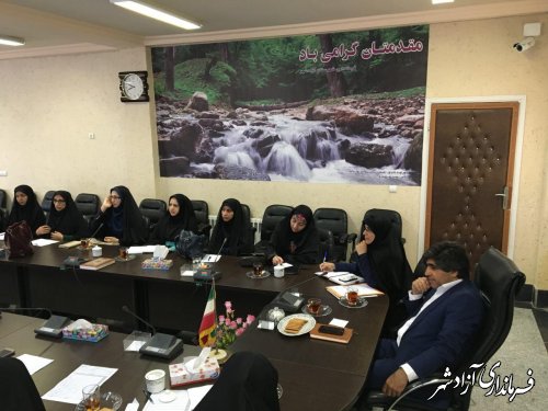برگزاری جلسه كار گروه تخصصي بانوان و خانواده در فرمانداری آزادشهر