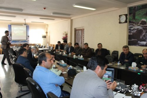 برگزاری جلسه اقتصاد مقاومتی و استفاده بهینه از انرژی در شهرستان آزادشهر
