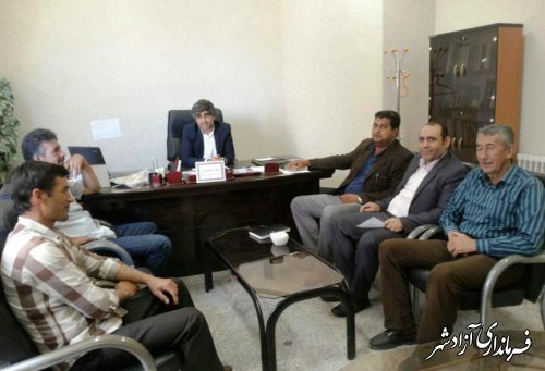 نشست بخشدار مرکزی  آزادشهر با شورای روستای بایرام صوفی