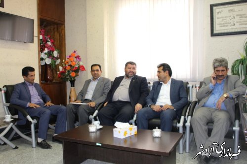 مدیر کل صنعت معدن تجارت استان و مدیر عامل شرکت شهرک های صنعتی استان با فرماندار آزادشهر دیدار کردند