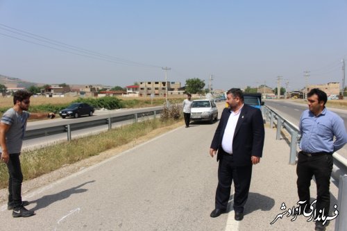 بازدید فرماندار آزادشهر از وضعیت جاده های شهرستان