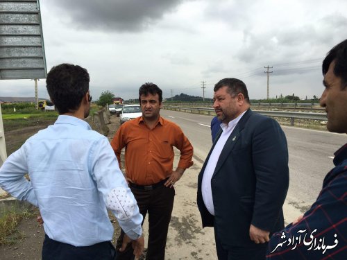 بازدید از بزرگراه آزادشهر - شاهرود توسط فرماندار شهرستان