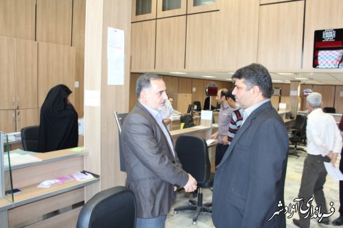 بازدید سرزده از اداره امور مالیاتی شهرستان آزادشهر