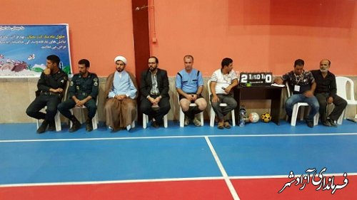 حضور روحانیت معظم در مسابقات فوتسال جام رمضان آزادشهر
