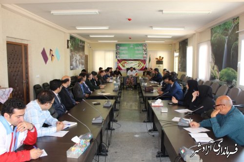 برگزاری سومین جلسه ستاد ساماندهی امور جوانان با موضوع اشتغالزایی در شهرستان آزادشهر