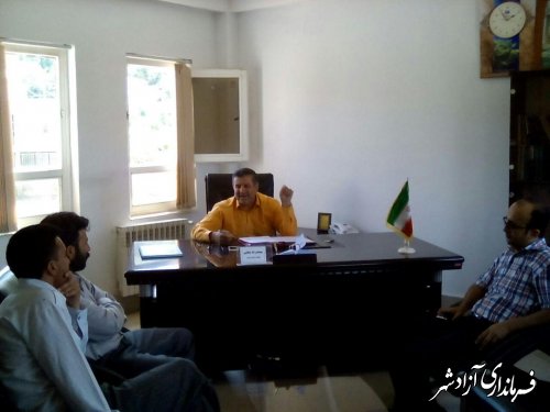جلسه جفایی بخشدار با دهیار و شورای اسلامی نراب
