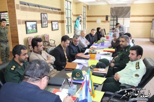 اولین جلسه ستاد اجرایی خدمات سفرتابستان شهرستان آزادشهر برگزار شد